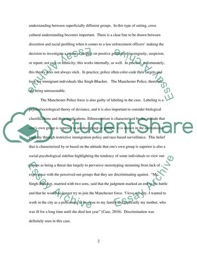 Manchester Police - Learning Lessons about Profiling and Diversity from the Singh-Bhacker Case