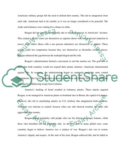 Reagans Tax Diminutions