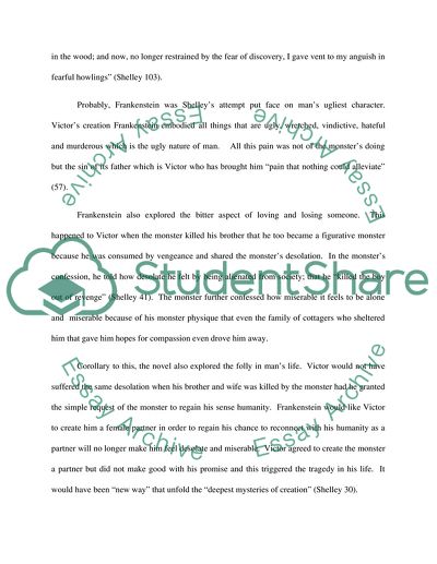 Different Perspective on the Meaning of Life-Based on Frankenstein