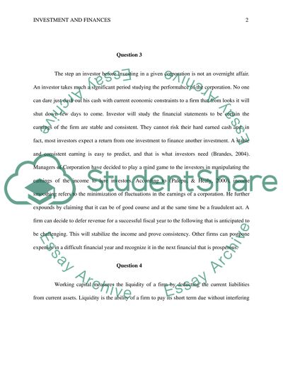 Investment, Taxes, and Financial Questions