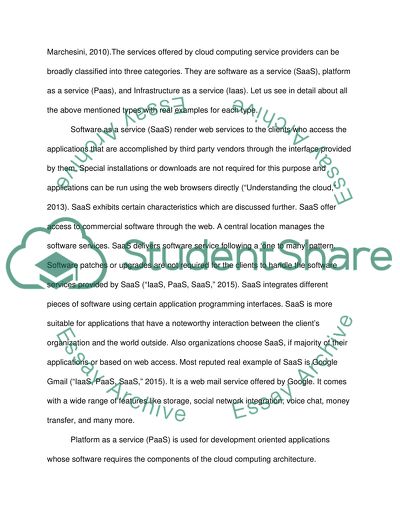 Knowing of Cloud Computing Services