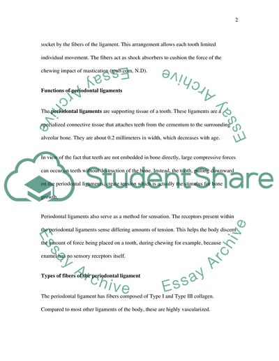 Periodontal Ligament in Ensuring the Integrity of the Tooth