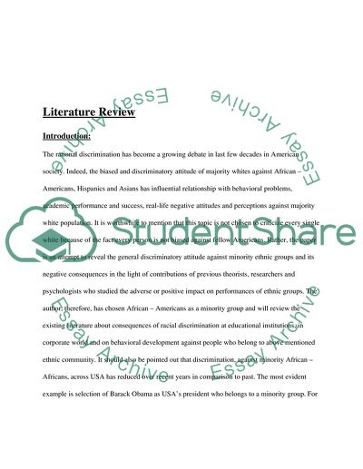 Racial Discrimination against African Americans