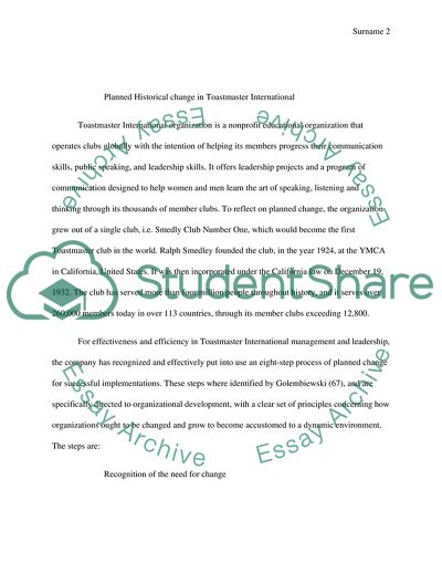 The Need and Role of Planned Change