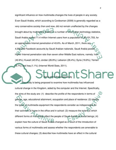 The Effects of Multimedia on Cultural Change in the Kingdom of Saudi Arabia