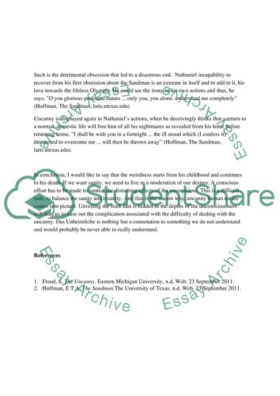 Defining the Uncanny - The Sandman