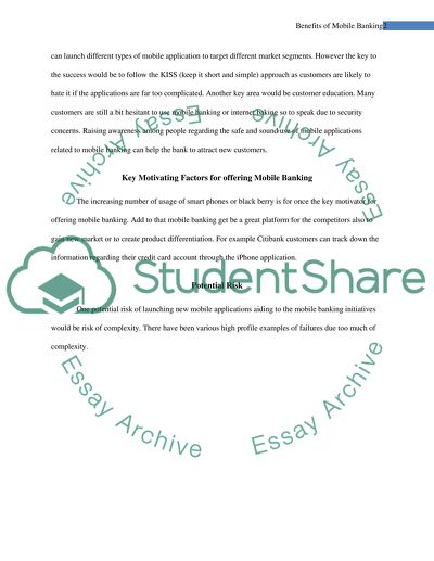 Benefits of Mobile Banking