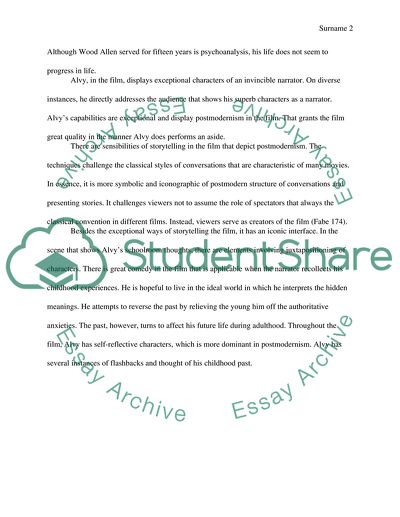 Postmodernism in Annie Hall