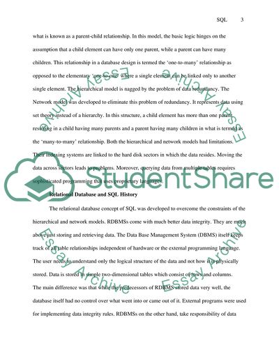 Structured Query Language: History, and Usage