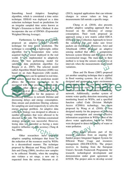 Adaptive Sampling in Wireless Sensor Network