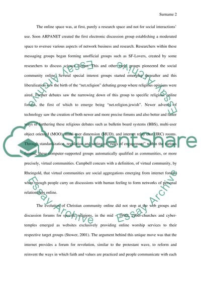 Heidi Campbells Notion of Religious Online Community