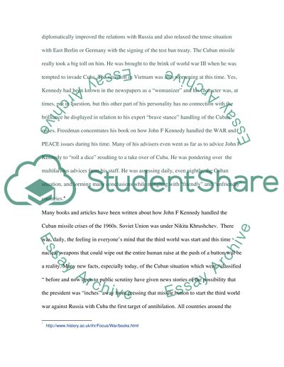 JFKs Handling of the Cuban Missile Crisis