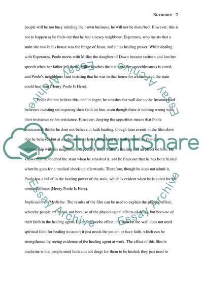 Effect of Movies in Medicine - Henry Poole Is Here and Lars and the Real Girl