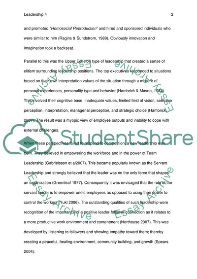 The Evolution of Leadership, Transformational Leadership, and Transformational Leadership