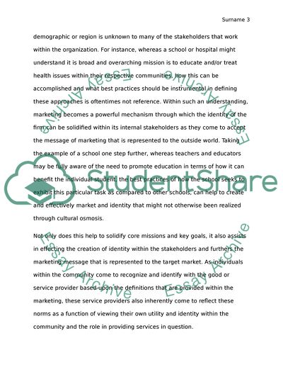 Marketing in the Third Sector