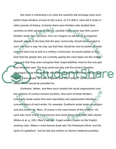 Historical origins of sociology