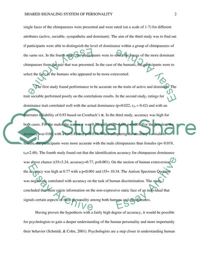 Shared signaling system of personality