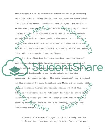 Bombing of Dresden in WWII