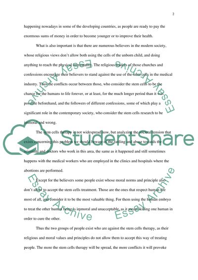 The Impact of the Stem Cell Research on the Society