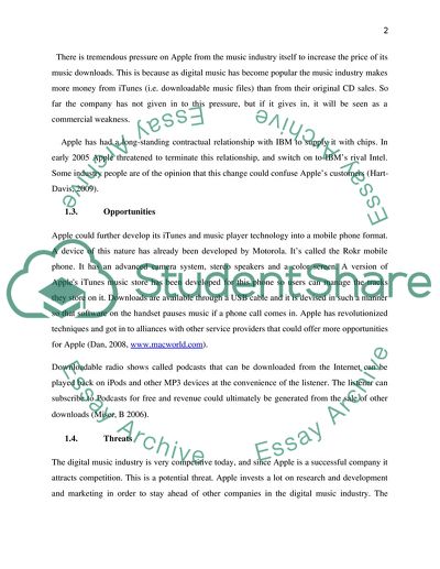 The Digital Music Market: Apple iTunes