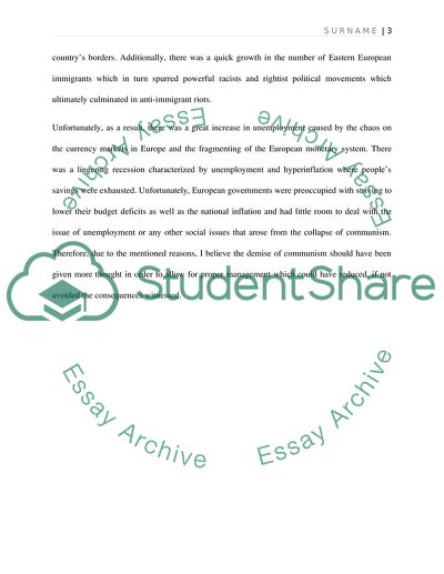 Demise of the Cold War