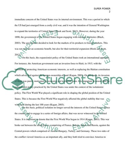 To what extent was the United States a world power in 1914