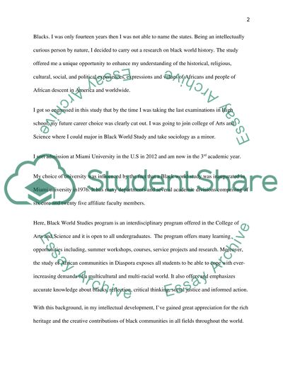 The Black World Study