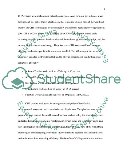 The Combined Heat and Power Technology