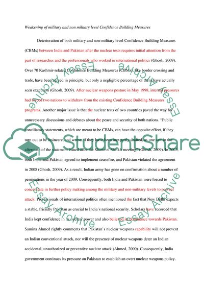 The Threat of Nuclear Attack Damaged the Relationship of India and Pakistan