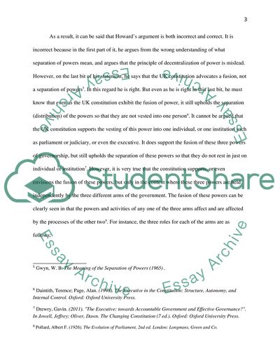 The Doctrine of Separation of Power