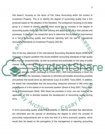 Dissertation accounting standards