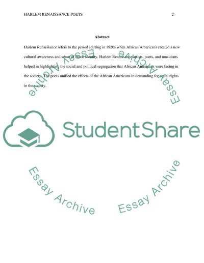 Harlem Renaissance Poets