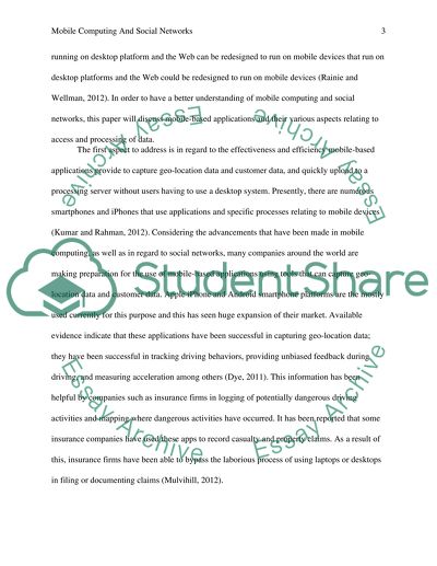 Mobile Computing and Social Networks