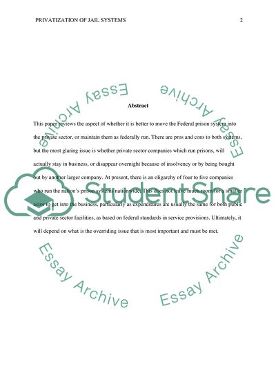 Privatization of Prison Systems in the United States