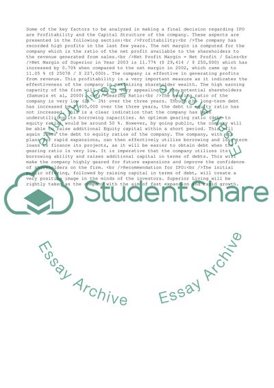 Analysis of the Production Plant Project and Its Perspectives