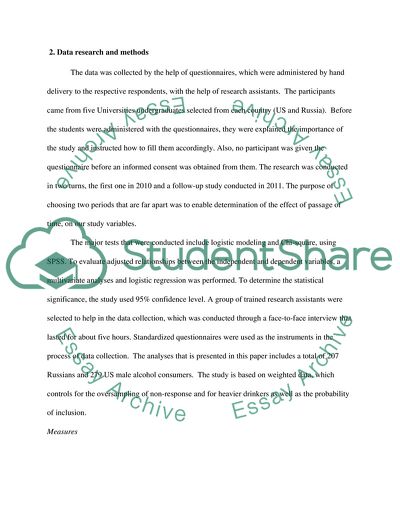Alconomics: Alcohol Consumption in the US and Russia