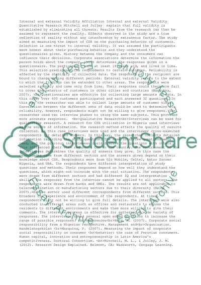 Identified Limitations and Threats to Validity