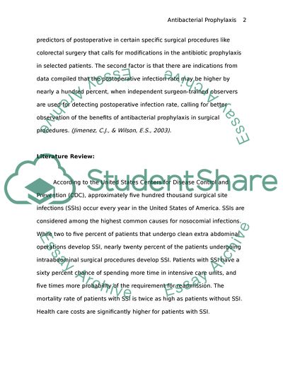 Antibacterial Prophylaxis