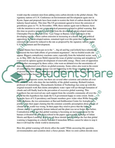 Human Activities for the Increasing Threat of Global Warming