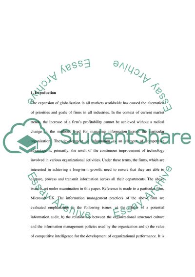 IT Systems Strategy Of A Company - Microsoft Corporation, UK