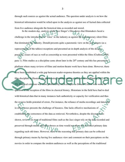 Donald Crafton and the Jazz Singer