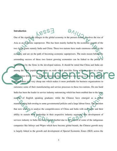 China - Rivalling India in the Global Sourcing Game