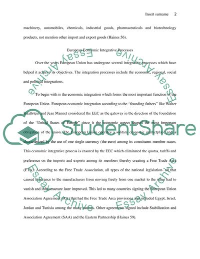 The Expansion of European Integrative Processes