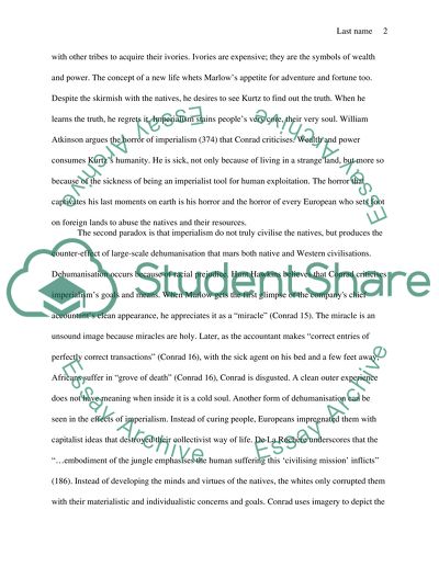 Discuss how The Heart of Darkness reflects the paradoxes of imperialism in the late 19th century