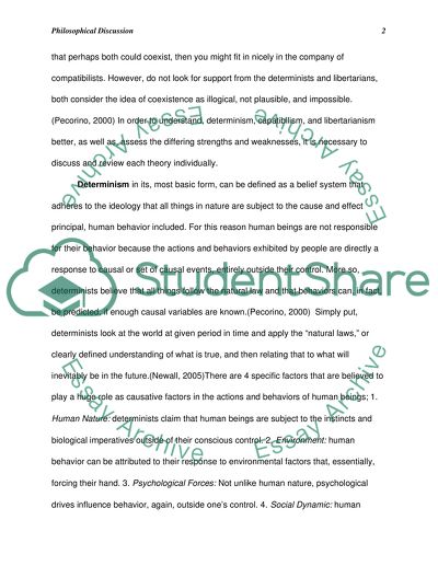 Determinism,compatibilism, and libertarianism