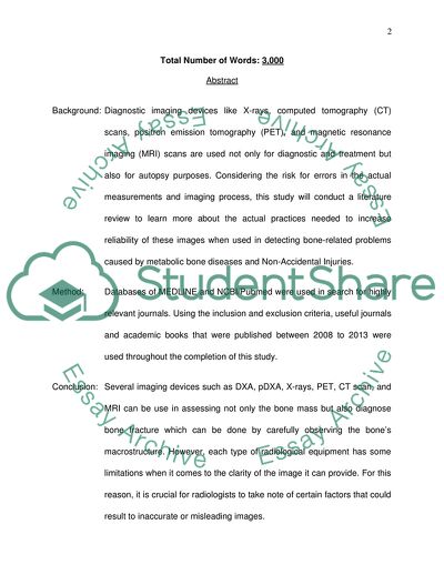 Diagnostic Imaging of Bone Disease Causes