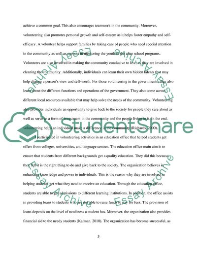 Volunteering in the Community