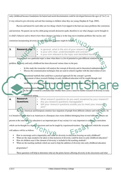 Incorporating Diversity into Early Childhood