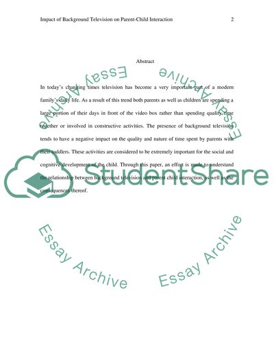 The Impact of Background Television on Parent:Child Interaction