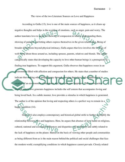 Love, Respect and Caring for Others, Role in Personal Happiness